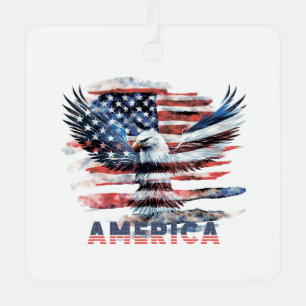 Ornement En Métal Drapeau des États-Unis. Amérique