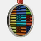 Ornement En Métal Drapeau drôle USA (Droite)