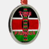 Ornement En Métal Drapeau du Kenya : Tuko Pamoja - Design d'art de l (Droite)