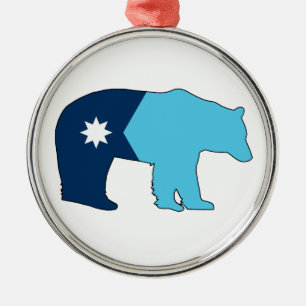 Ornement En Métal Drapeau du Minnesota ours