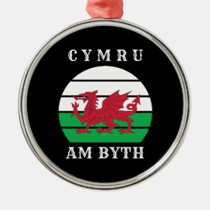 Ornement En Métal Drapeau Du Pays De Galles Cymru Am By Fier D'Être