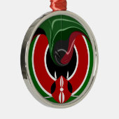 Ornement En Métal Drapeau Fluid Kenyan : Un design moderne (Droite)