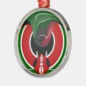Ornement En Métal Drapeau Fluid Kenyan : Un design moderne (Gauche)
