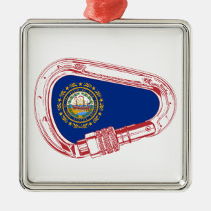 Ornement En Métal Drapeau New Hampshire Escalade carabiner