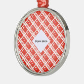 Ornement En Métal Drapeau turc avec votre nom (Gauche)