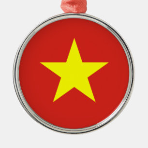 Ornement En Métal Drapeau vietnamien (Vietnam) (étoile jaune)