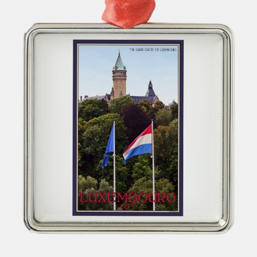 Ornement En Métal Drapeaux du luxembourgeois (Devant)