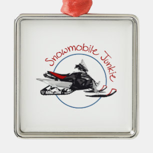 Ornement En Métal Drogué de Snowmobile