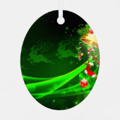 Ornement En Métal Drôle Père Noël Trump 2024 Rendre Noël super (Verso)