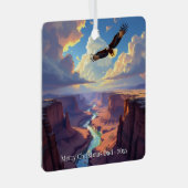 Ornement En Métal Eagle Themed Personalized Christmas (Avant droite)