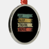 Ornement En Métal Eat Sleep Theatre Repeat Theater Tech Toxits (Droite)