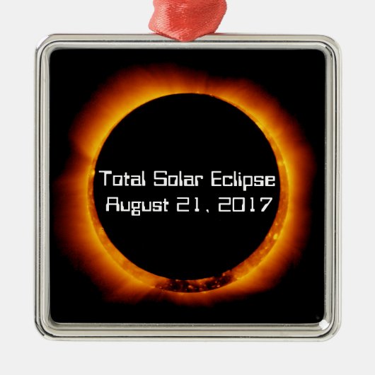 Ornement En Métal Éclipse solaire totale 2017 (Devant)
