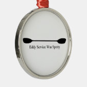 Ornement En Métal Eddy Service Was Spotty Kayak Paddle (Droite)