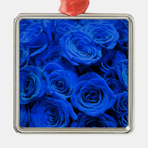 Ornement En Métal Elégant bleu rose bleu fleurs bleu bleu bleu flora