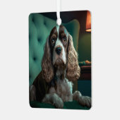Ornement En Métal Elégant Cocker Spaniel Classic Portrait Design (Avant gauche)
