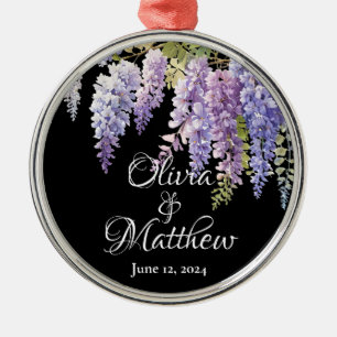 Ornement En Métal Elégant mauve magenta aquarelle glyteria floral