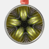 Ornement En Métal Élégant or Silver Kaleidoscope Star de Noël (Devant)