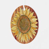Ornement En Métal Élégant Rustique Boho Art Farmhouse Sunflower Jaun (Avant gauche)