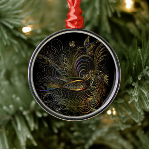 Ornement En Métal Élégantes perdrix colorée