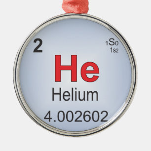 Ornement En Métal Élément individuel d'hélium du Tableau périodi