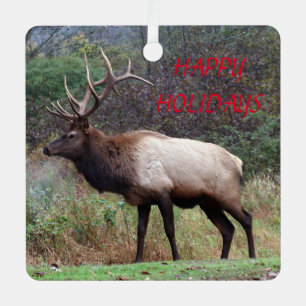 Ornement En Métal Elk Joyeux Noël