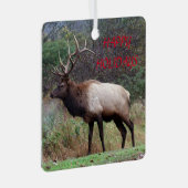 Ornement En Métal Elk Joyeux vacances Ornament (Avant droite)