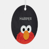 Ornement En Métal Elmo Face Chalkboard | Customized Name & Photo (Avant droite)