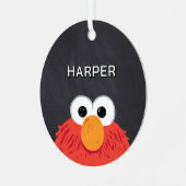 Ornement En Métal Elmo Face Chalkboard | Customized Name & Photo (Avant gauche)
