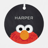 Ornement En Métal Elmo Face Chalkboard | Customized Name & Photo (Recto)