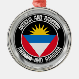 Ornement En Métal Emblème rond Antigua-et-Barbuda