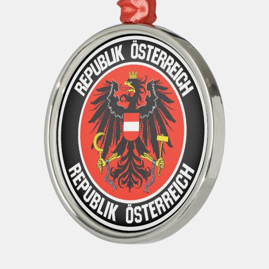 Ornement En Métal Emblème rond Autriche (Gauche)