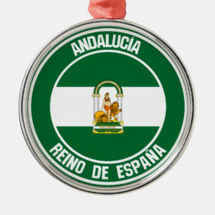 Ornement En Métal Emblème rond d'Andalucía