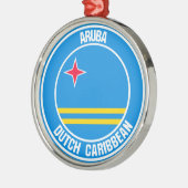 Ornement En Métal Emblème rond d'Aruba (Gauche)
