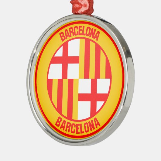 Ornement En Métal Emblème rond de Barcelone (Gauche)