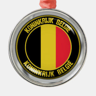Ornement En Métal Emblème rond de Belgique