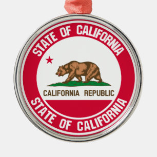 Ornement En Métal Emblème rond de Californie