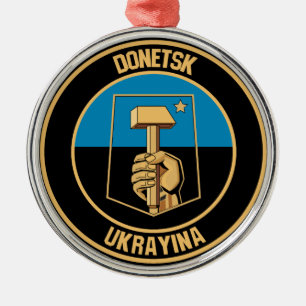 Ornement En Métal Emblème rond de Donetsk