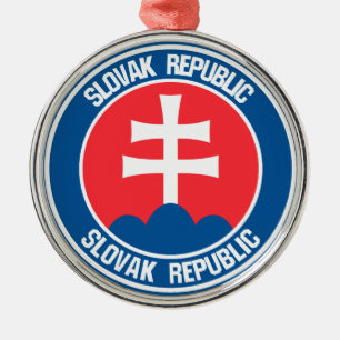 Ornement En Métal Emblème rond de la Slovaquie