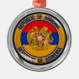Ornement En Métal Emblème rond de l'Arménie