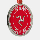 Ornement En Métal Emblème rond de l'île de Man (Droite)