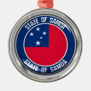Ornement En Métal Emblème rond de Samoa