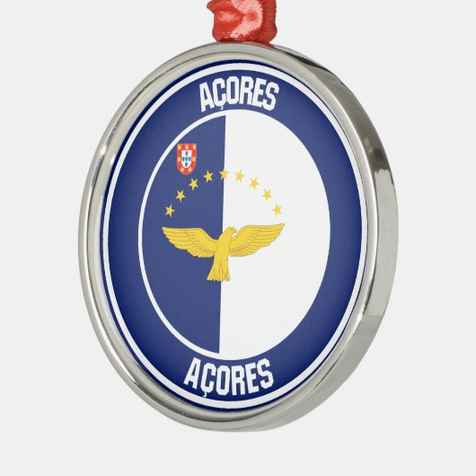 Ornement En Métal Emblème rond des Açores (Gauche)