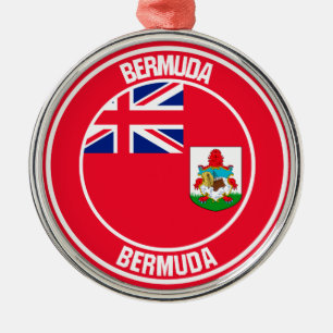 Ornement En Métal Emblème rond des Bermudes