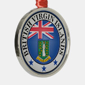 Ornement En Métal Emblème rond des îles Vierges britanniques (Droite)