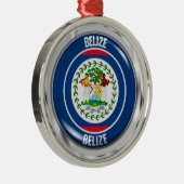 Ornement En Métal Emblème rond du Belize (Droite)