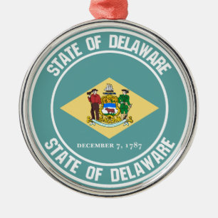 Ornement En Métal Emblème rond du Delaware