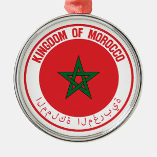 Ornement En Métal Emblème rond du Maroc