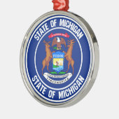 Ornement En Métal Emblème rond du Michigan (Gauche)