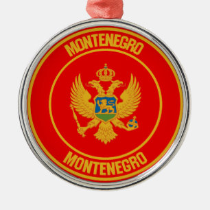 Ornement En Métal Emblème rond du Monténégro
