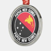 Ornement En Métal Emblème rond Papouasie-Nouvelle-Guinée (Gauche)